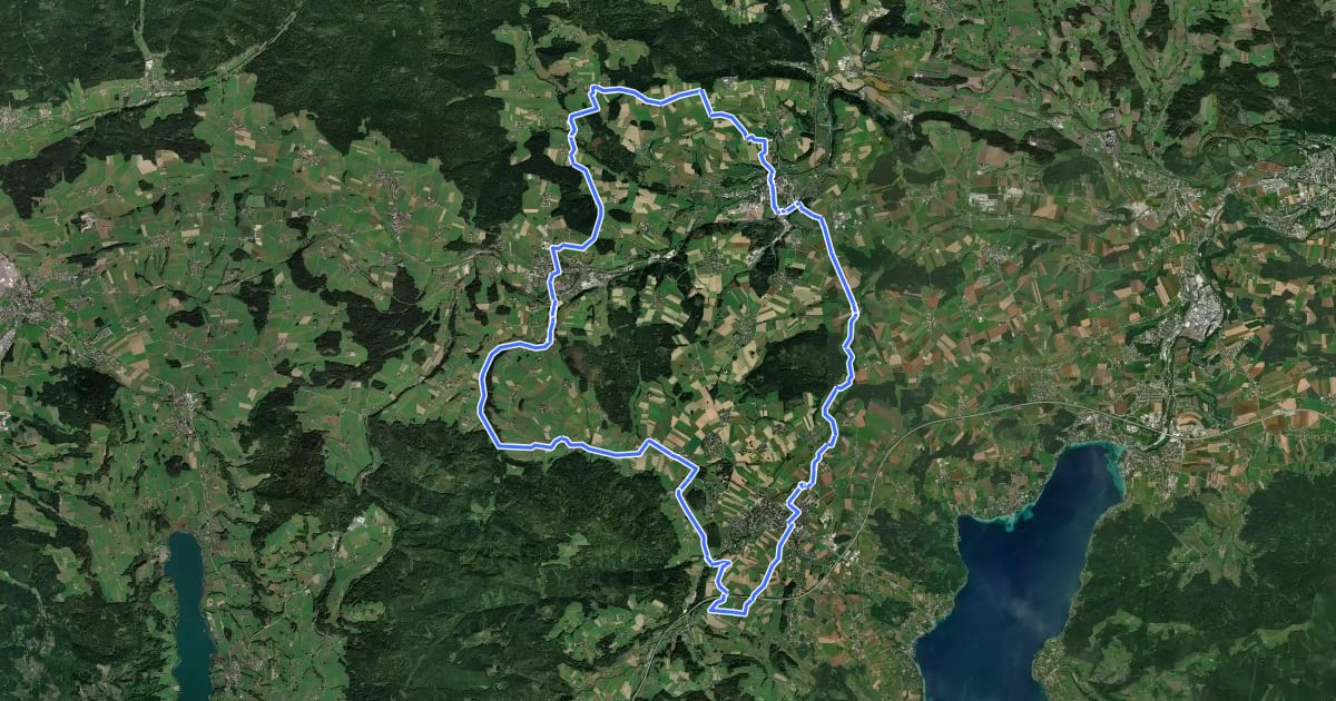 Маршрут Tarockradweg на спутниковом снимке