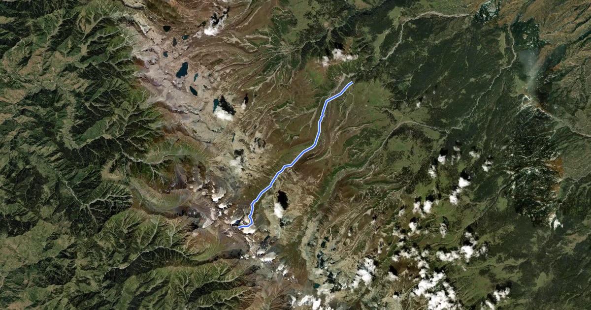 Маршрут Tatakooti peak на спутниковом снимке
