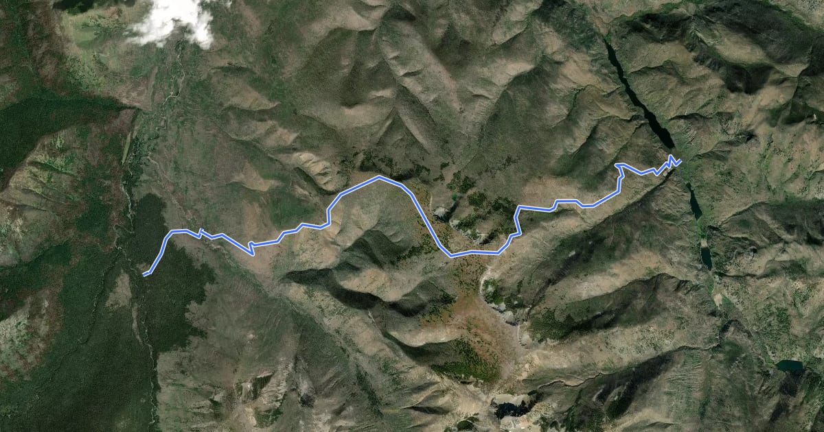 Маршрут Tatoosh Buttes Trail на спутниковом снимке