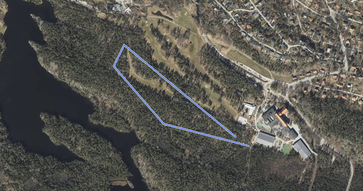 Маршрут Tattbymotionsspår 1,3km на спутниковом снимке