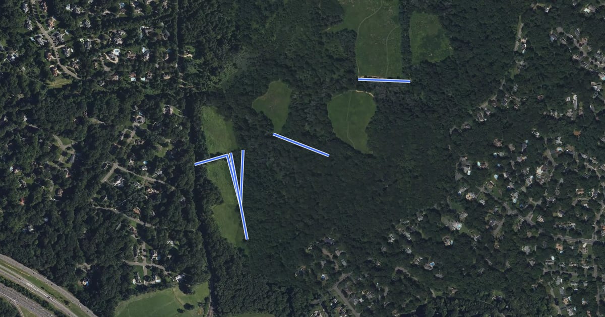 Маршрут Tatum Park Trails на спутниковом снимке