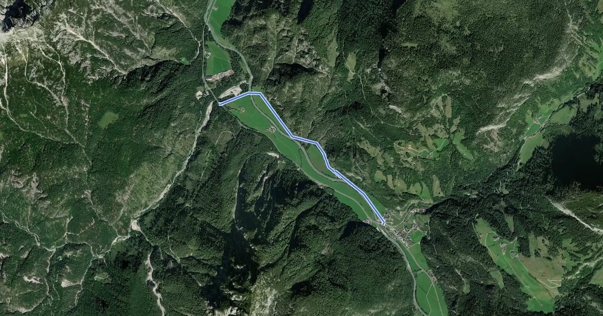Маршрут Tauernradweg - Variante Weißbach на спутниковом снимке