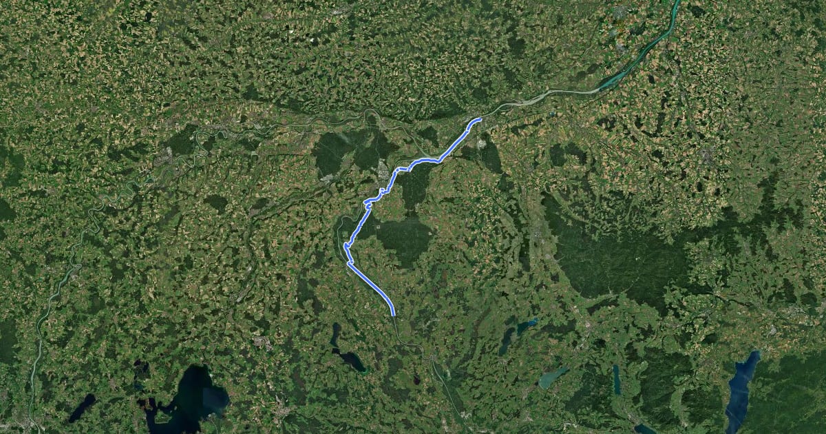 Маршрут Tauernweg (Oberösterreich) на спутниковом снимке