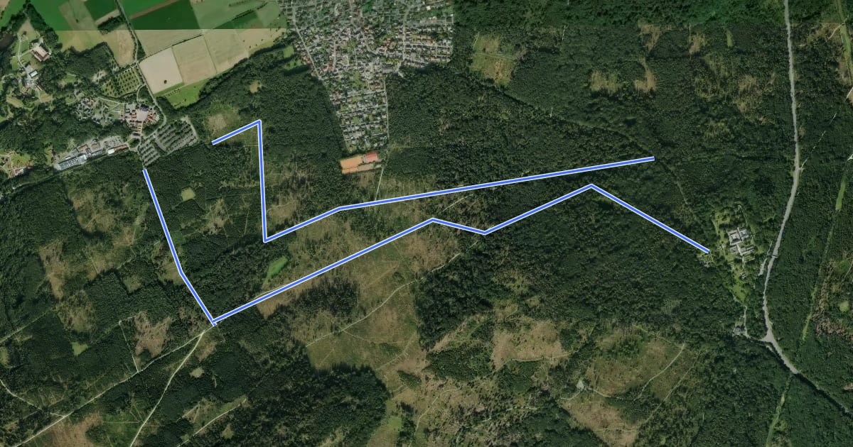 Маршрут Taunus Lehrpfad Saalburg - Hessenpark на спутниковом снимке