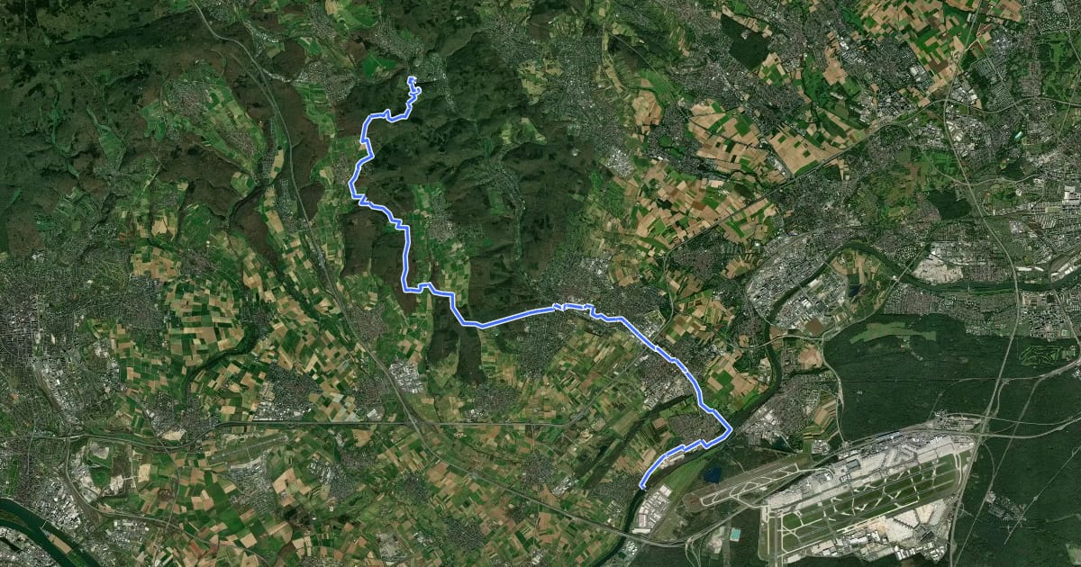 Маршрут Taunusklub Route 014 на спутниковом снимке