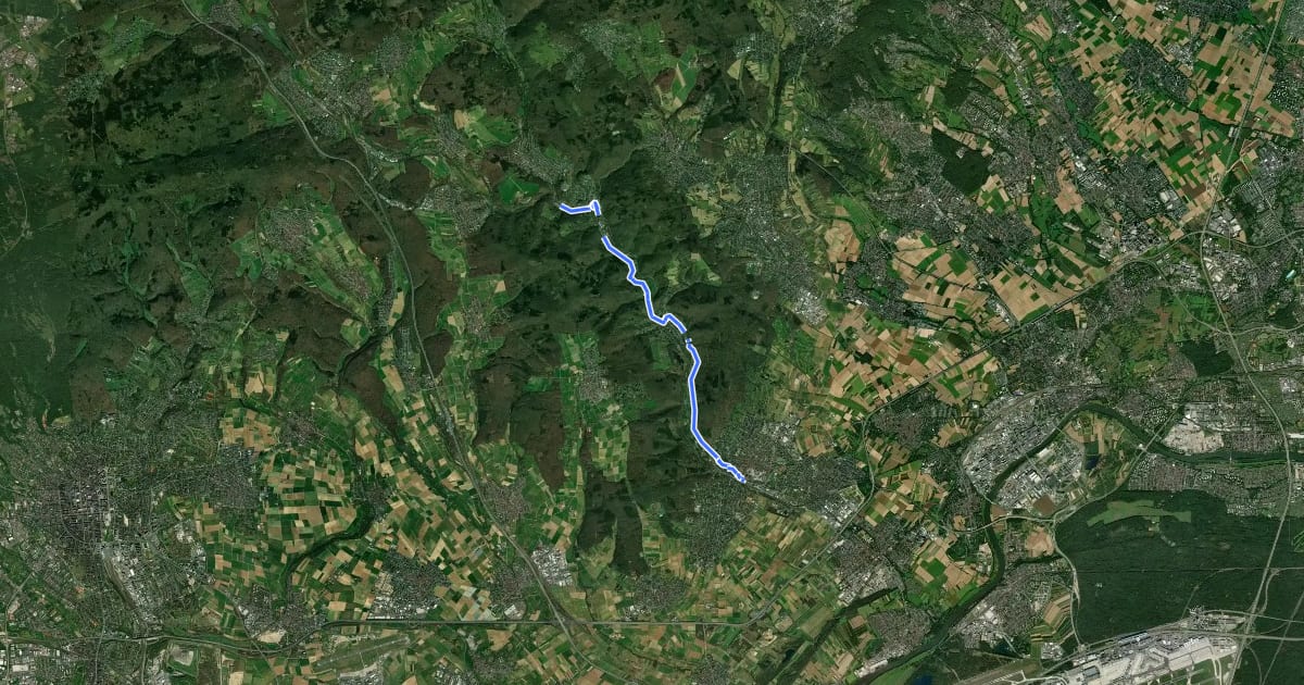 Маршрут Taunusklub Route 015 на спутниковом снимке