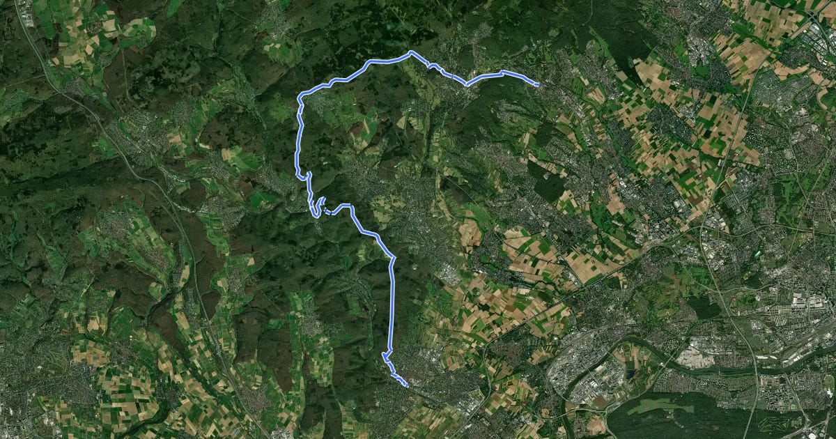 Маршрут Taunusklub Route 026 на спутниковом снимке