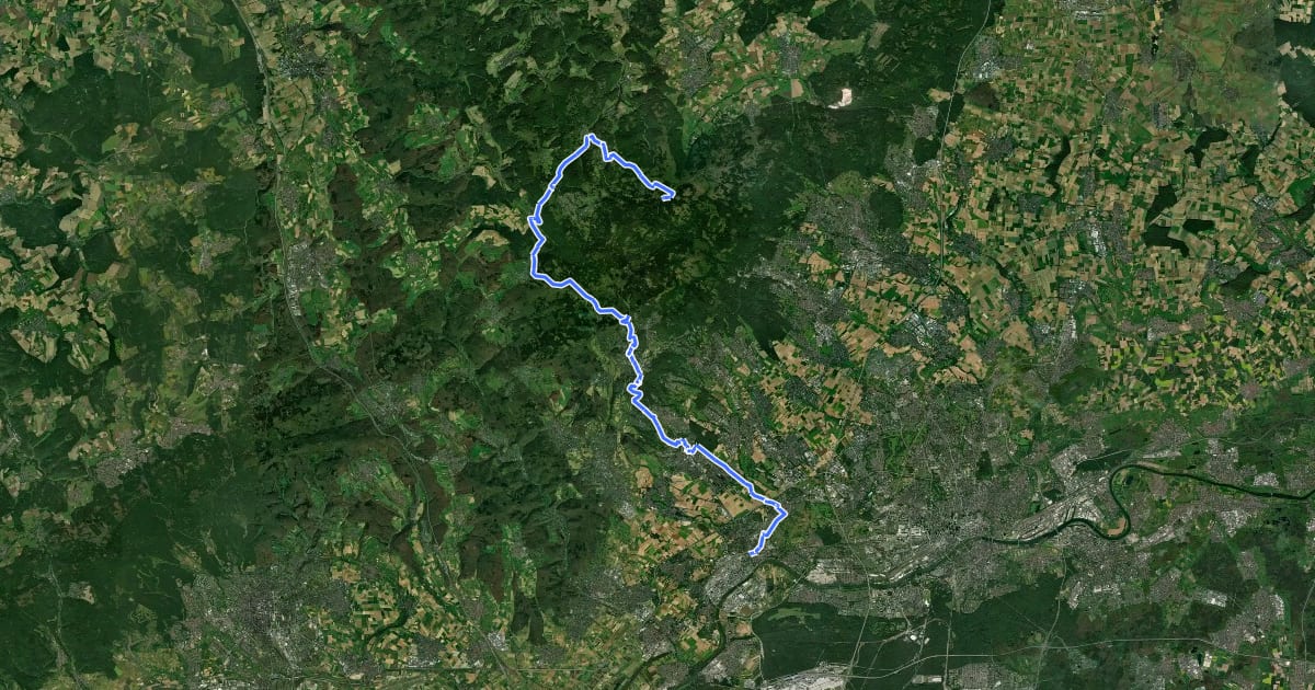 Маршрут Taunusklub Route 027 на спутниковом снимке