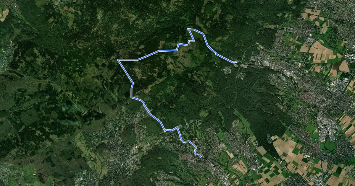 Маршрут Taunusklub Route 037 на спутниковом снимке
