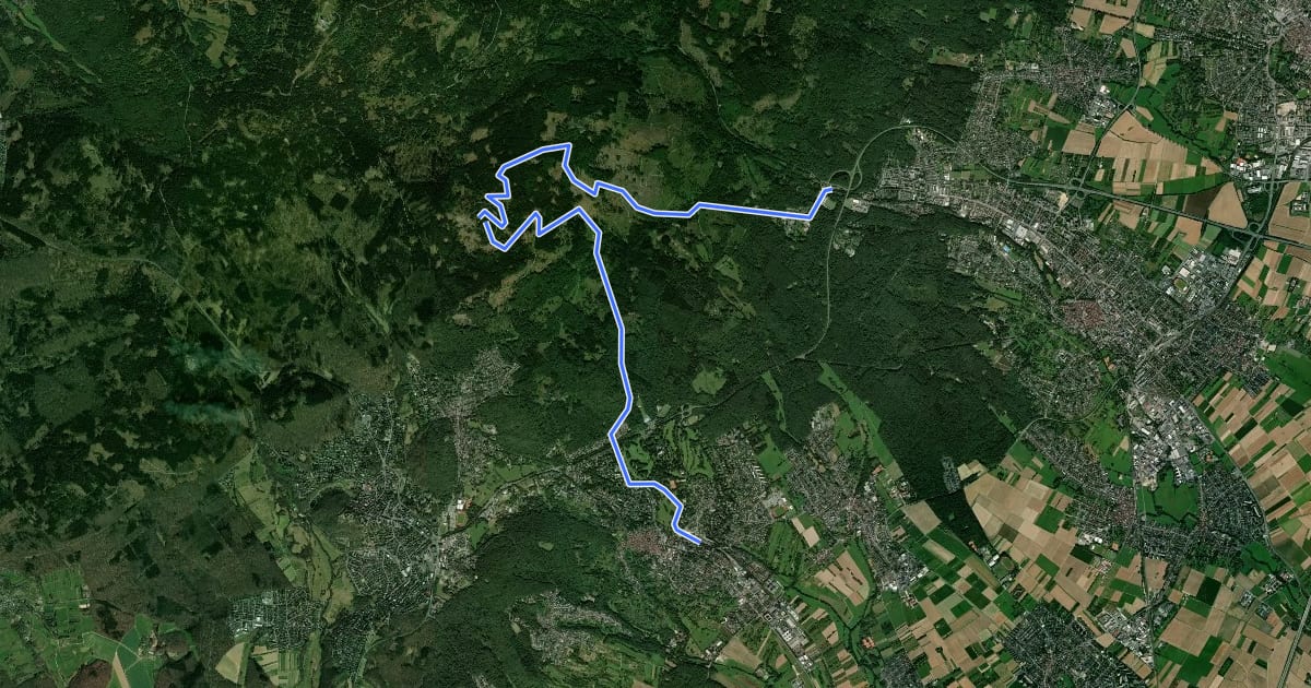 Маршрут Taunusklub Route 039 на спутниковом снимке