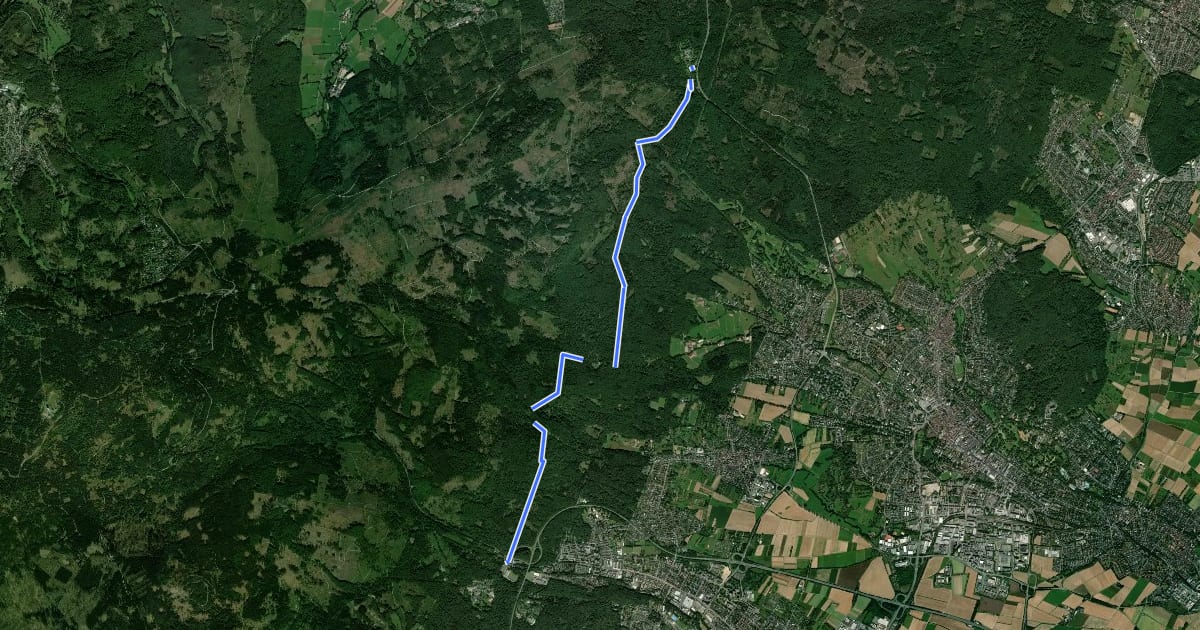 Маршрут Taunusklub Route 047 на спутниковом снимке