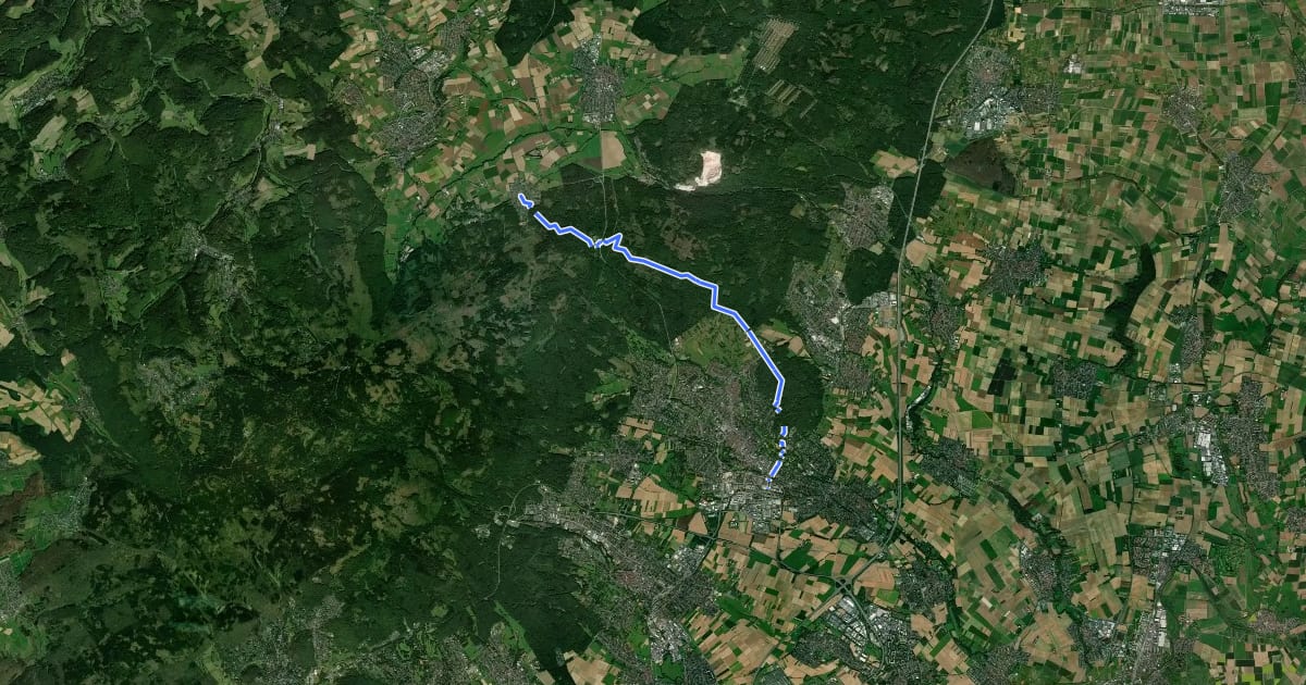 Маршрут Taunusklub Route 053 на спутниковом снимке