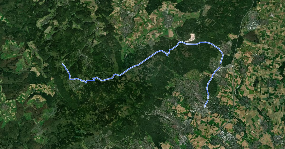 Маршрут Taunusklub Route 054 на спутниковом снимке