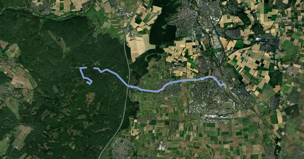 Маршрут Taunusklub Route 072 на спутниковом снимке