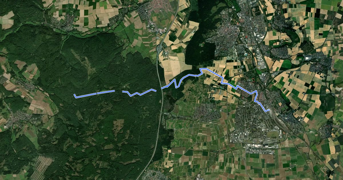 Маршрут Taunusklub Route 073 на спутниковом снимке
