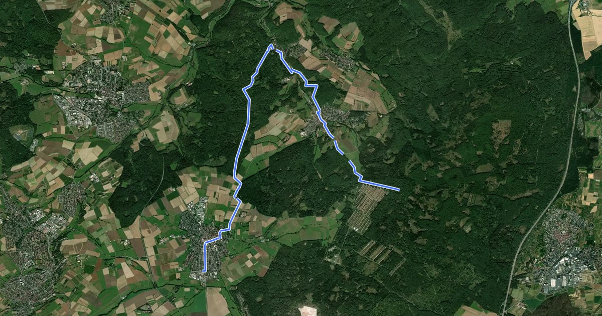 Маршрут Taunusklub Route 075 на спутниковом снимке