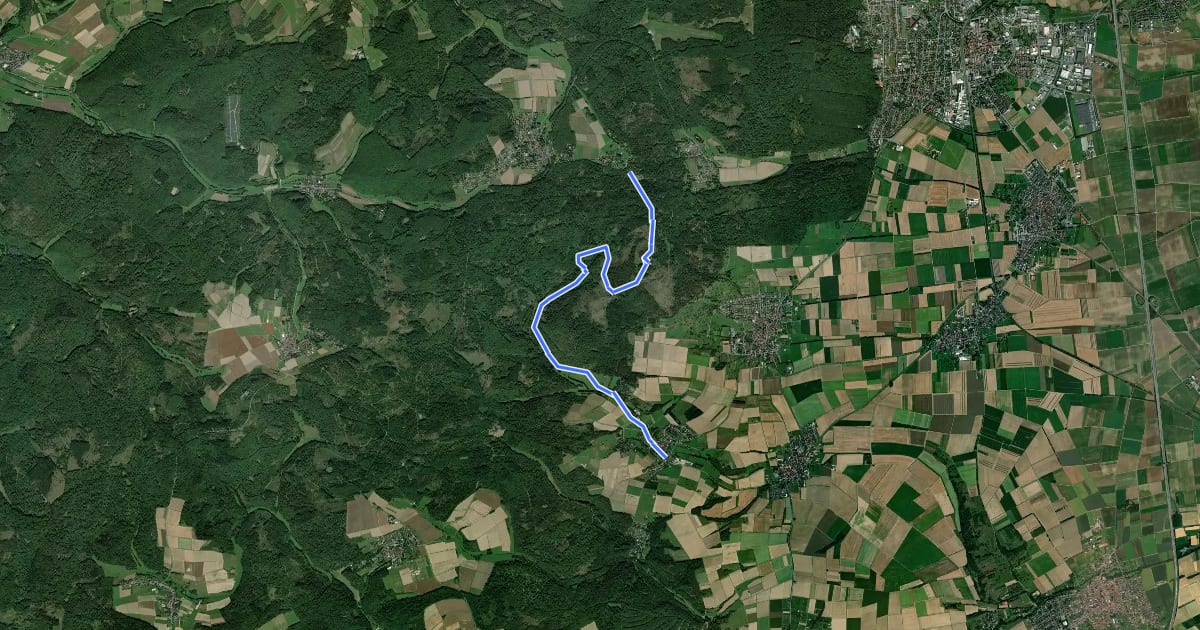 Маршрут Taunusklub Route 080 на спутниковом снимке