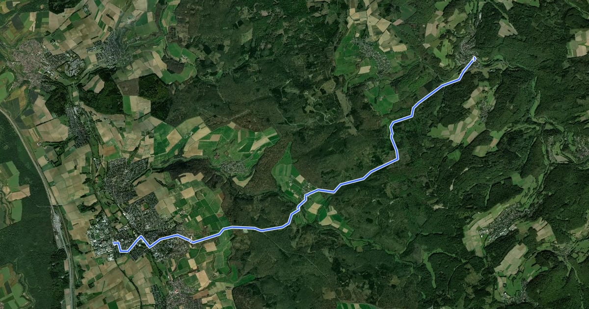 Маршрут Taunusklub Route 100 на спутниковом снимке