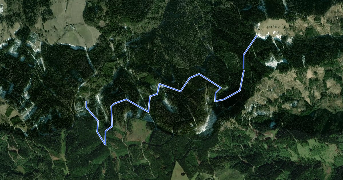 Маршрут Tausendersteig на спутниковом снимке