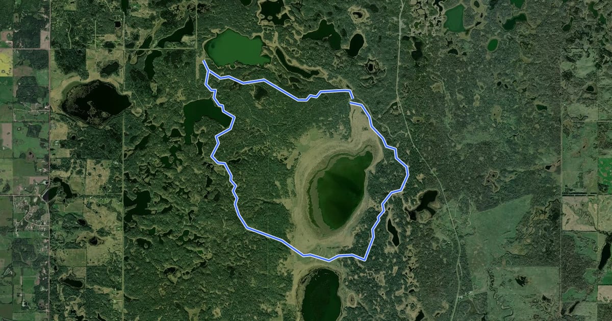 Маршрут Tawayik Lake Trail на спутниковом снимке