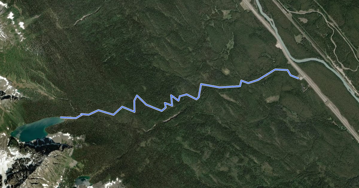 Маршрут Taylor Lake Trail на спутниковом снимке
