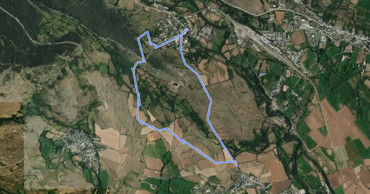 Маршрут TC138 Saneja Iravals San Pere de Sedret на спутниковом снимке