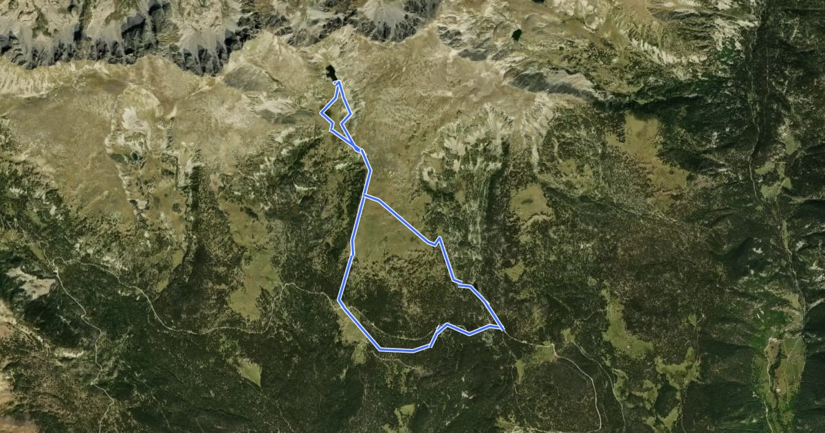 Маршрут TC238 Refugi del Pradell Estanys de Setut Estany de l'Orri на спутниковом снимке