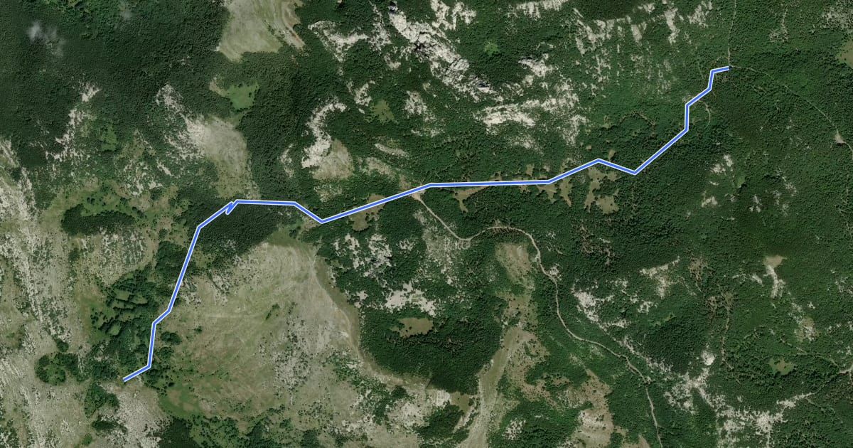 Маршрут Težakovačko vrelo iz Radlovca на спутниковом снимке