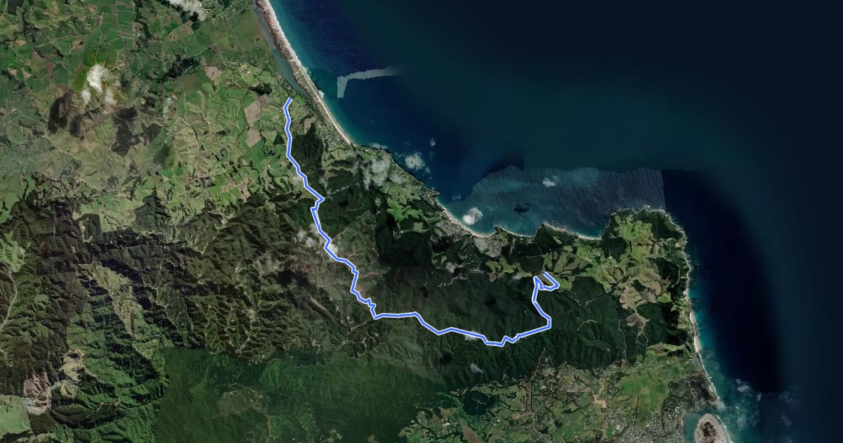 Маршрут Te Araroa - 01 Northland - j Cullen Brynderwyn Walkway на спутниковом снимке