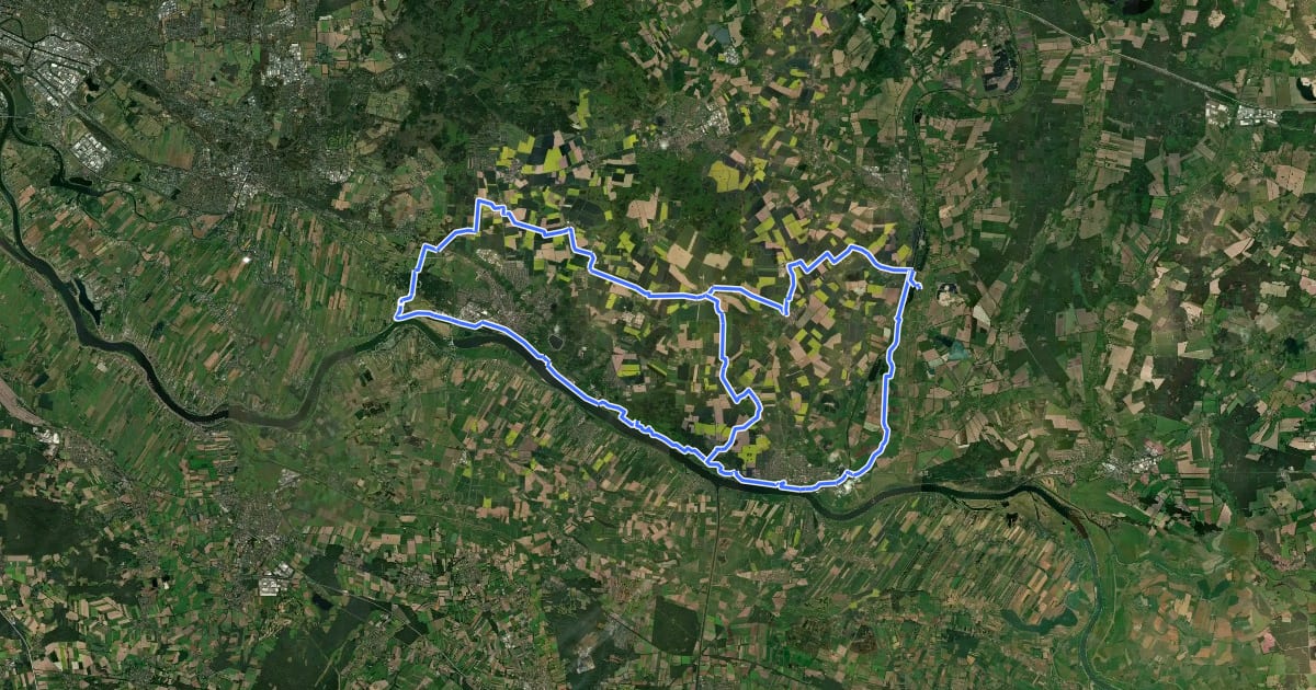 Маршрут Techniktour Lauenburg на спутниковом снимке