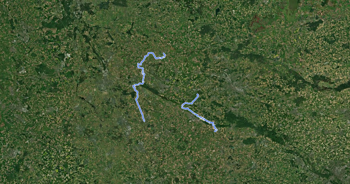 Маршрут Tecklenburger-Land-Rundweg на спутниковом снимке
