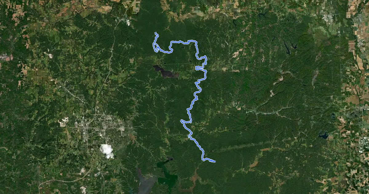 Маршрут Tecumseh Trail на спутниковом снимке