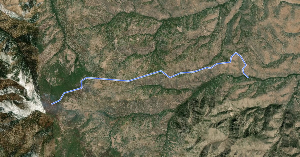 Маршрут Teepe Peak Trail на спутниковом снимке