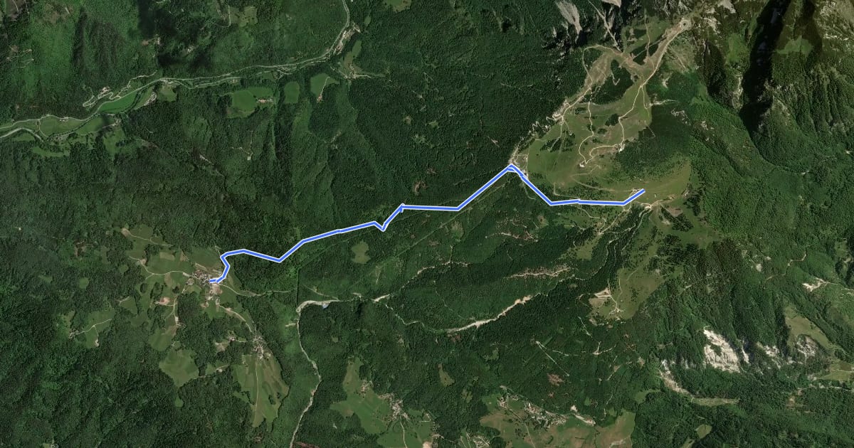 Маршрут Štefanja Gora - Kriška pl. на спутниковом снимке