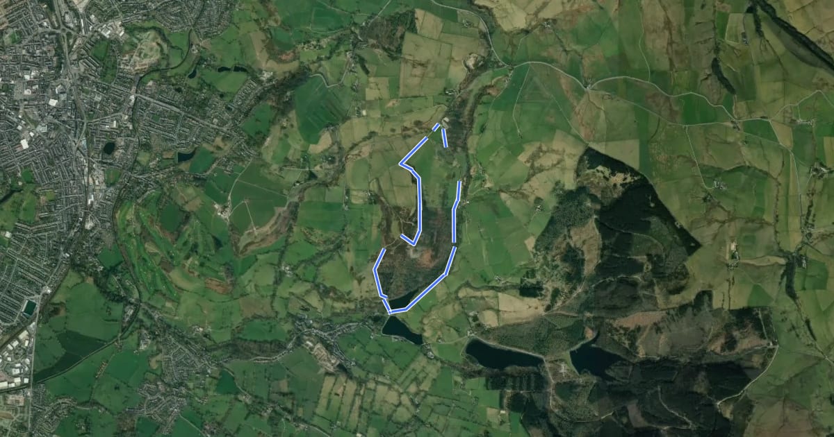 Маршрут Tegg’s Nose Country Park Trail на спутниковом снимке