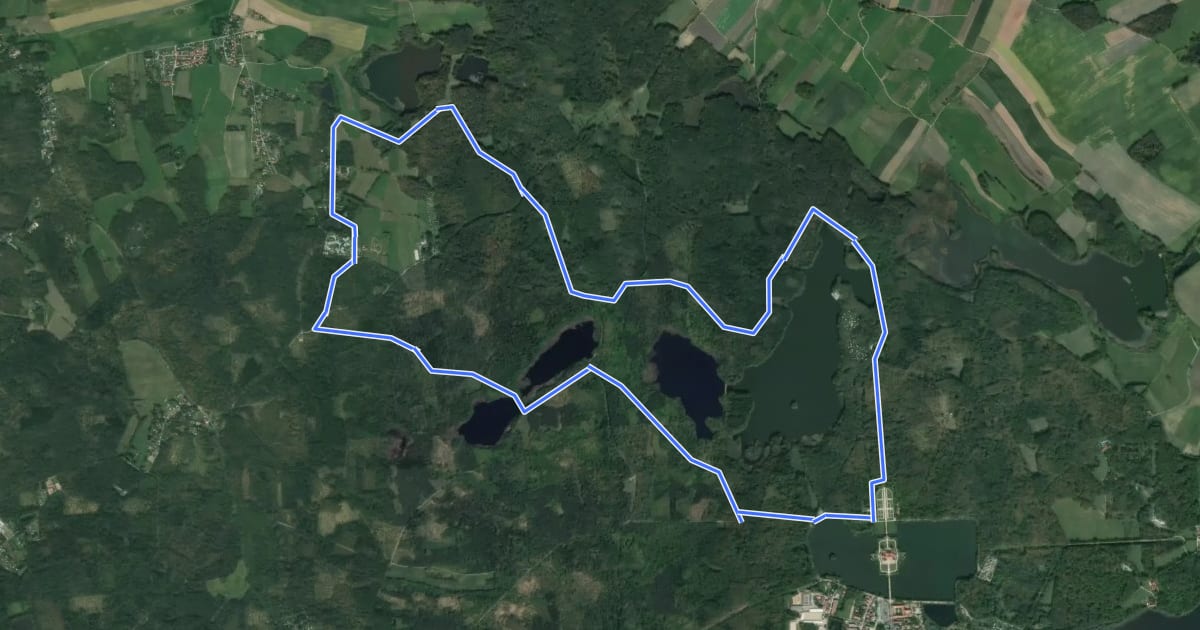 Маршрут Teiche-Rundweg на спутниковом снимке