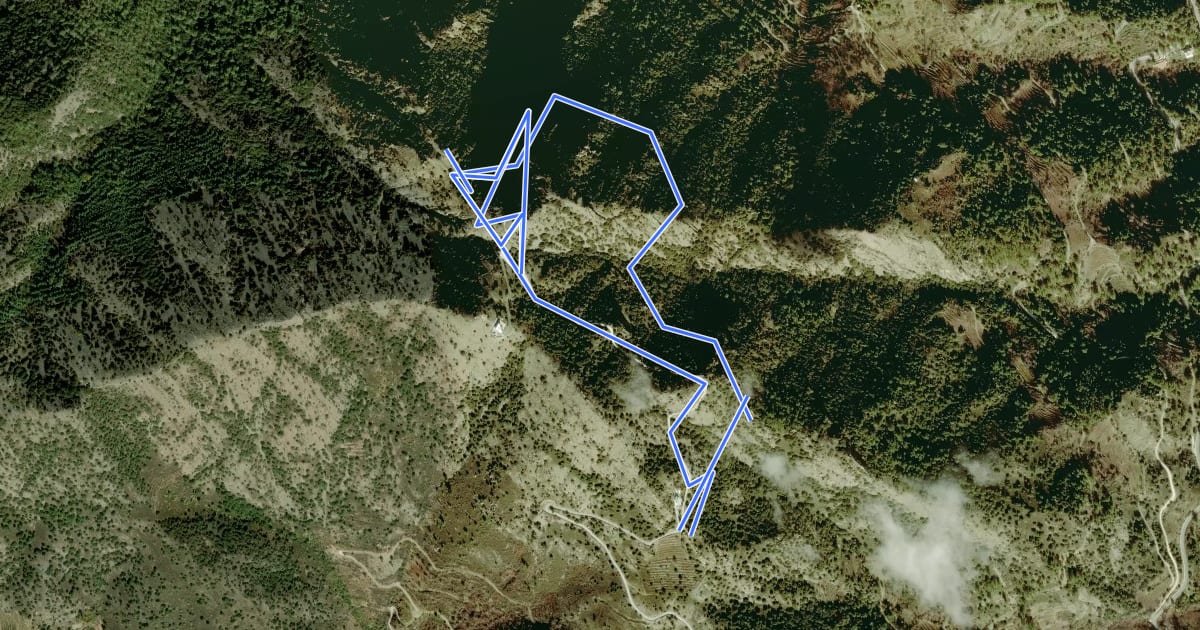 Маршрут Teichia of Madari Nature Trail на спутниковом снимке