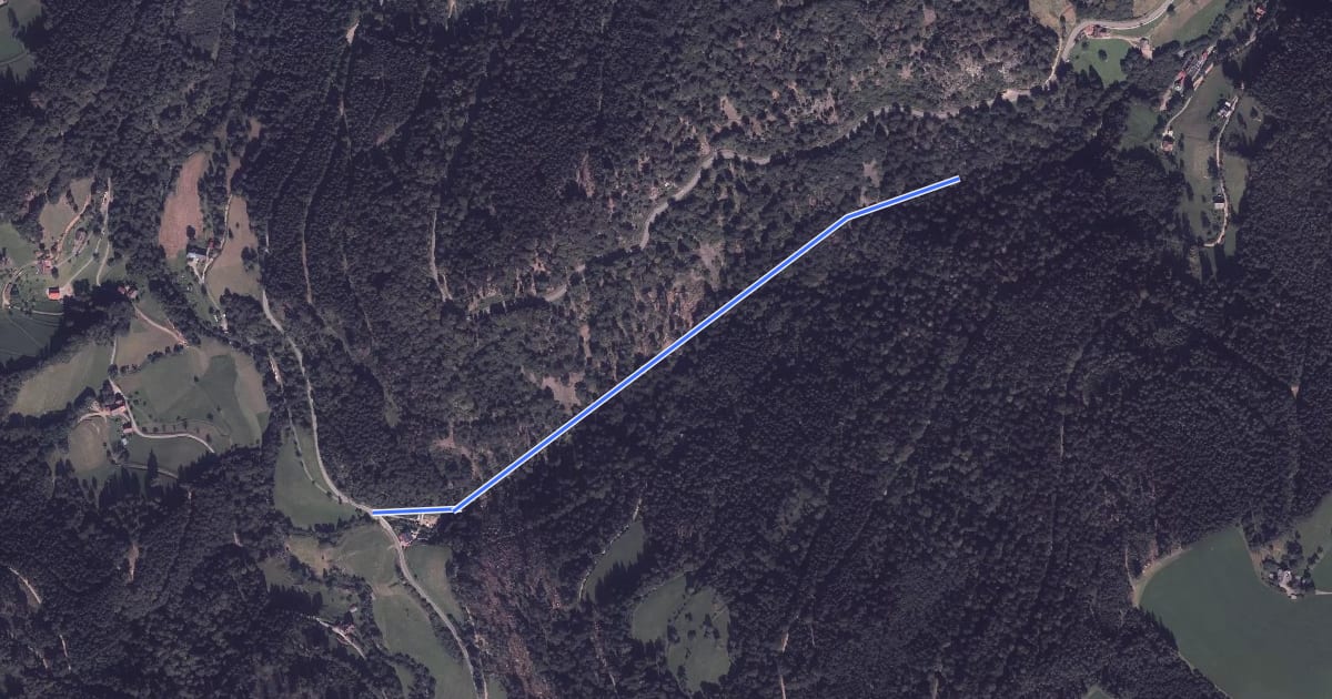Маршрут Teichschlucht - Wildgutach Pfaffmühle на спутниковом снимке