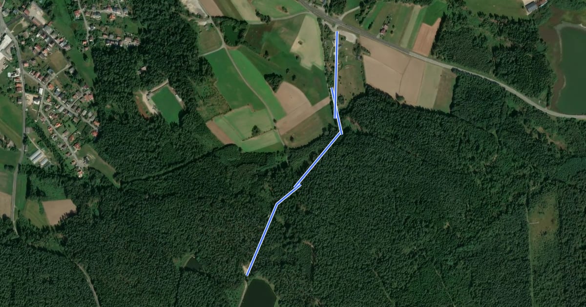 Маршрут Teichweg на спутниковом снимке