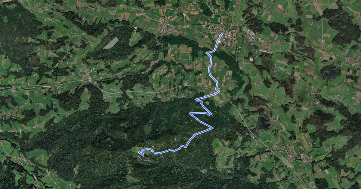 Маршрут Teisendorf Stoißer Alm на спутниковом снимке
