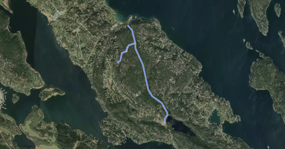 Маршрут Telegrafberget nature reserve blå на спутниковом снимке