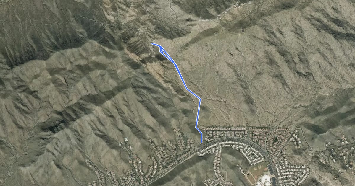 Маршрут Telegraph Pass Trail на спутниковом снимке