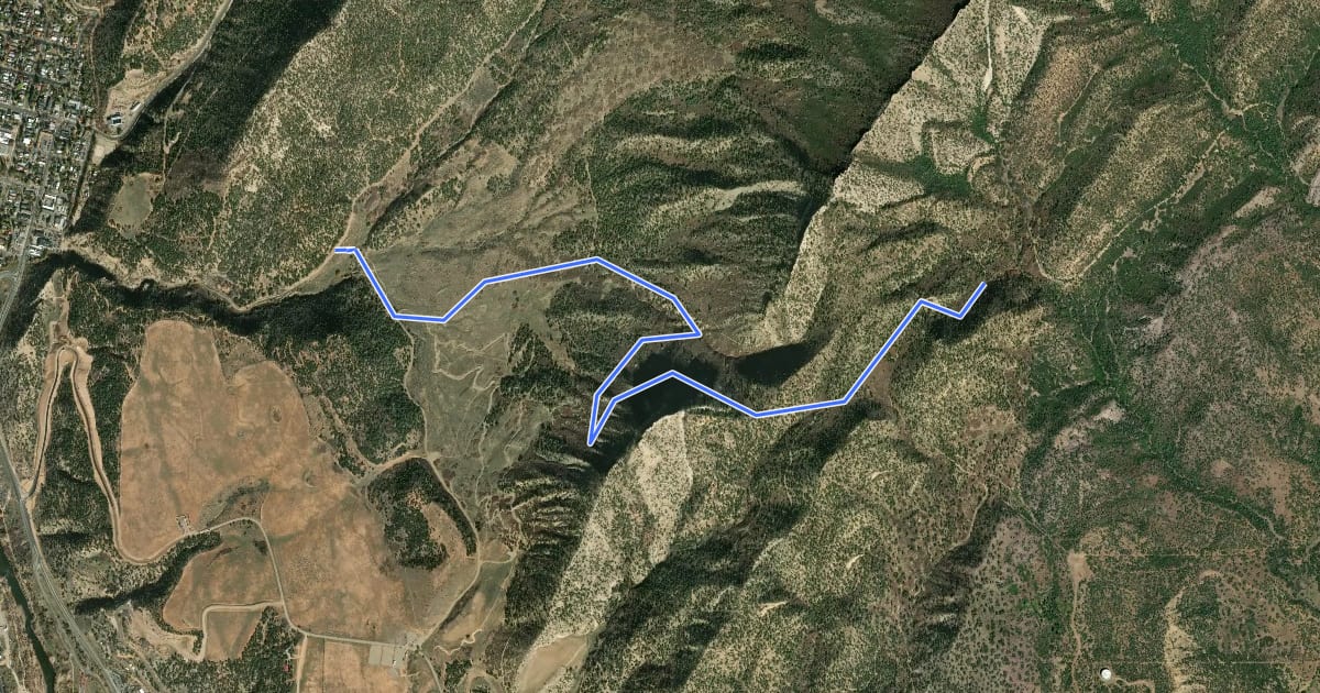 Маршрут Telegraph Trail на спутниковом снимке