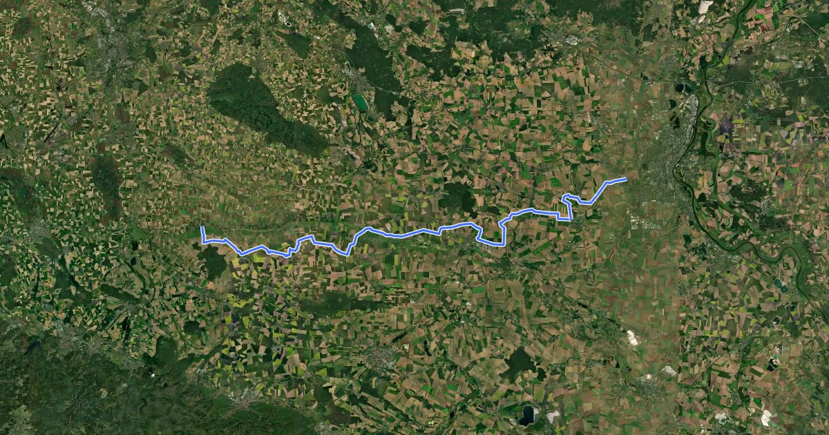 Маршрут Telegraphenradweg (Abschnitt Bördekreis) на спутниковом снимке