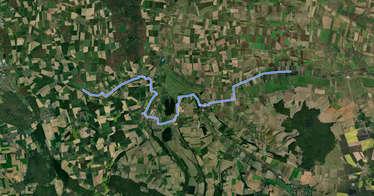 Маршрут Telegraphenradweg (Abschnitt Niedersachsen) на спутниковом снимке