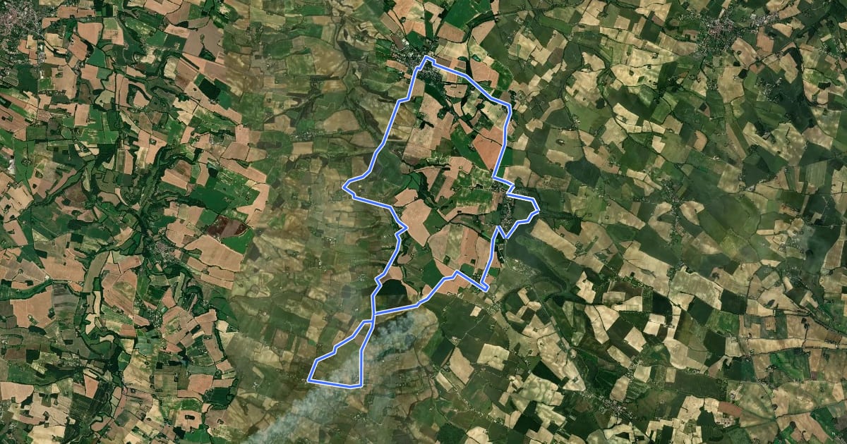 Маршрут Tembourets et Saint-Germier на спутниковом снимке