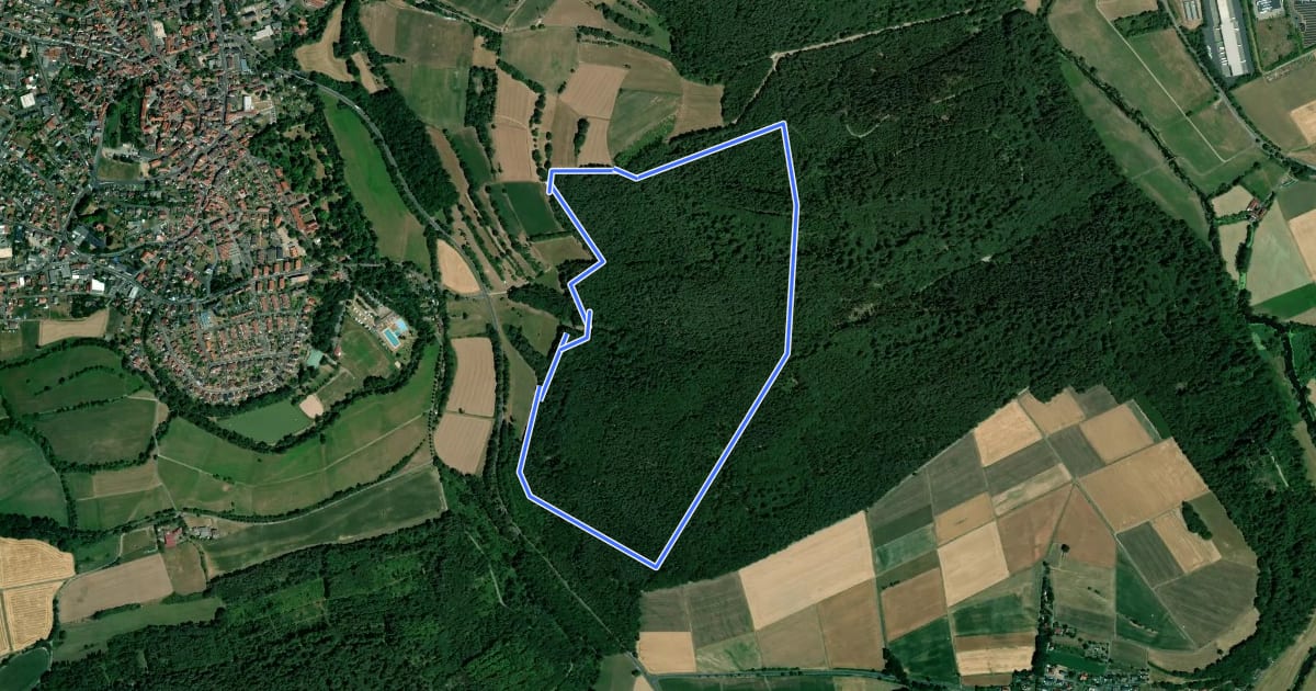 Маршрут Tempelberg Rundweg на спутниковом снимке