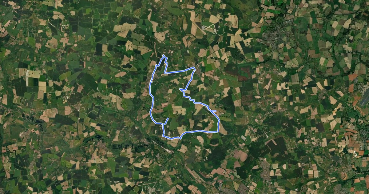 Маршрут Ten Towers Trail на спутниковом снимке