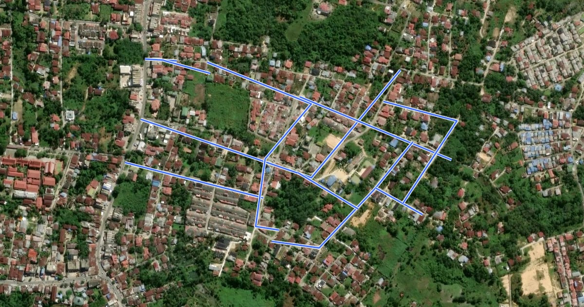 Маршрут Tenayan MTB Rute Jalan Bata на спутниковом снимке