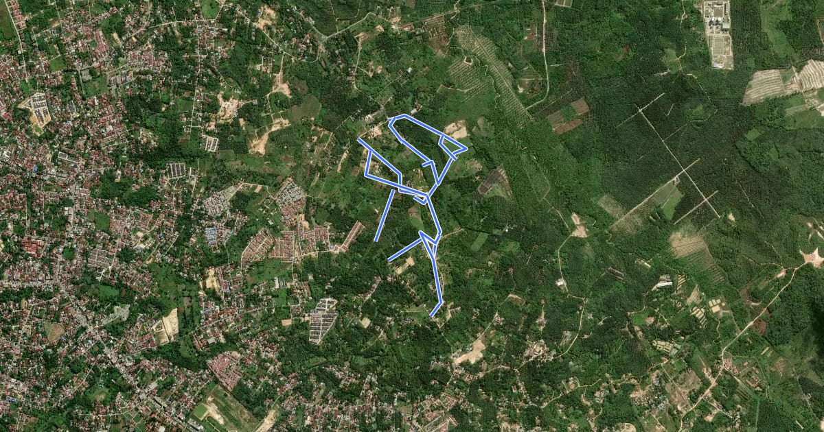 Маршрут Tenayan MTB Rute Pesantren на спутниковом снимке